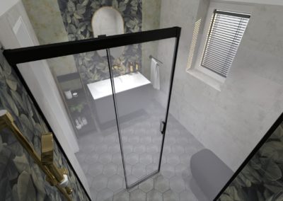 Grafický návrh pro malou moderní koupelnu